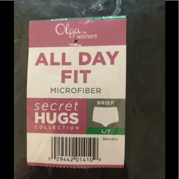 OLGA STYLE 873 SECRET HUG FULL BRIEF BACK SEAM BLK - Picture 5 of 7